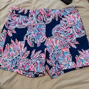Lilly Pulitzer Navy and Pink High Waist Shorts